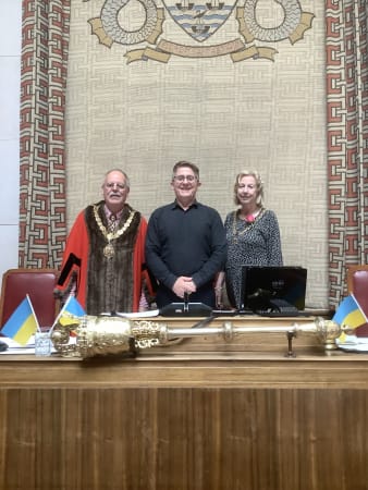 The Mayor and Mayoress with Neil Perry