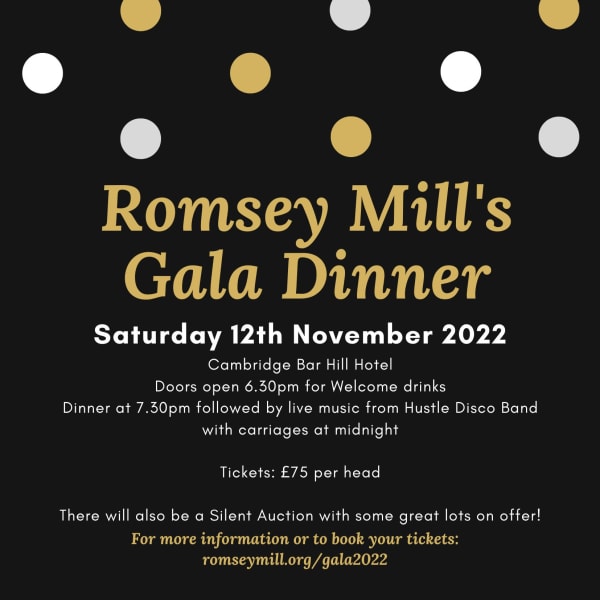 Romsey Mill Gala Dinner advert